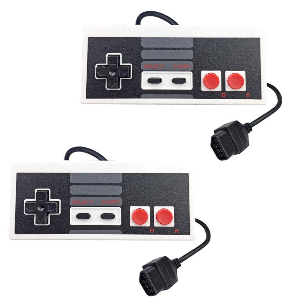 2-Pack Replacement Controller for Nintendo NES 8 Bit Entertainment System, NES Controller Console Control Pad