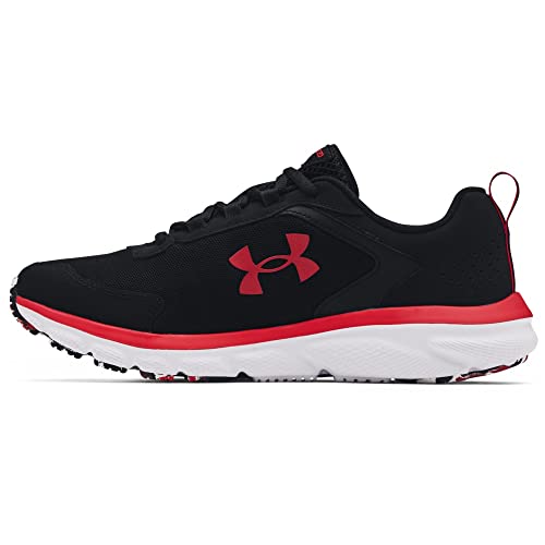 Under Armour Mens Charged Assert 9 Marble Running Shoe, Black(001 Red, 10 US