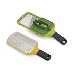 joseph joseph go-to gadgets 2-piece food preparation set with hand held mandoline & grater