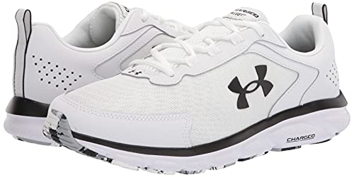 Under Armour Mens Charged Assert 9 Marble Running Shoe, White(101 Black, 11 US