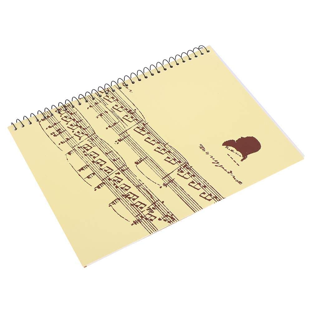 Songwriting Music Notebook, Notebook, Music Paper, 50 Pages Staff Stave Manuscript for Writer Music(Yellow sheet music pattern) [Unknown Binding]