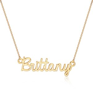 turandoss brittany necklace, 14k gold plated name necklace brittany jewelry gifts gold brittany name necklace for women jewelry name necklace personalized