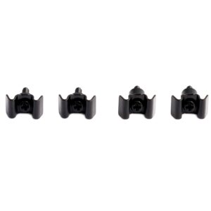 Metallor Guitar String Trees String Retainer Guides Compatible with Strat Tele Style Electric Guitar Bass Parts Replacement Pack of 4pcs with Mounting Screws Black.