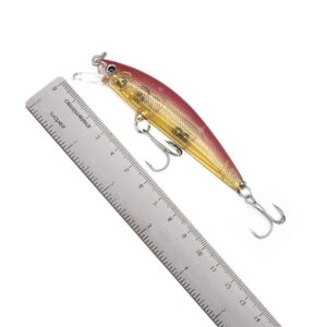 WANBY Proven Explosive Color Special Minnow Swimbait Vibrating Jigging Freshwater Saltwater Fishing Lures with Hook Fishing Tackle for Trout Bass Salmon