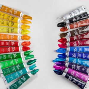 Mont Marte Signature Gouache Paint, 24 x 0.4oz (12ml), Semi-Matte Finish, 24 Colors, Suitable for use with Canvas, Watercolor Paper, Watercolor Paints and Mixed Media