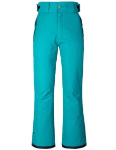 wantdo women's waterproof ski pants winter warm snowboard pants outdoor snow pants blue large