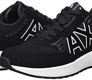 A|X Armani Exchange Men's Colorblock Fashion Sneakers, Black, 9