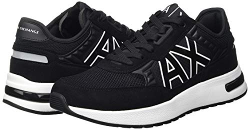 A|X Armani Exchange Men's Colorblock Fashion Sneakers, Black, 9