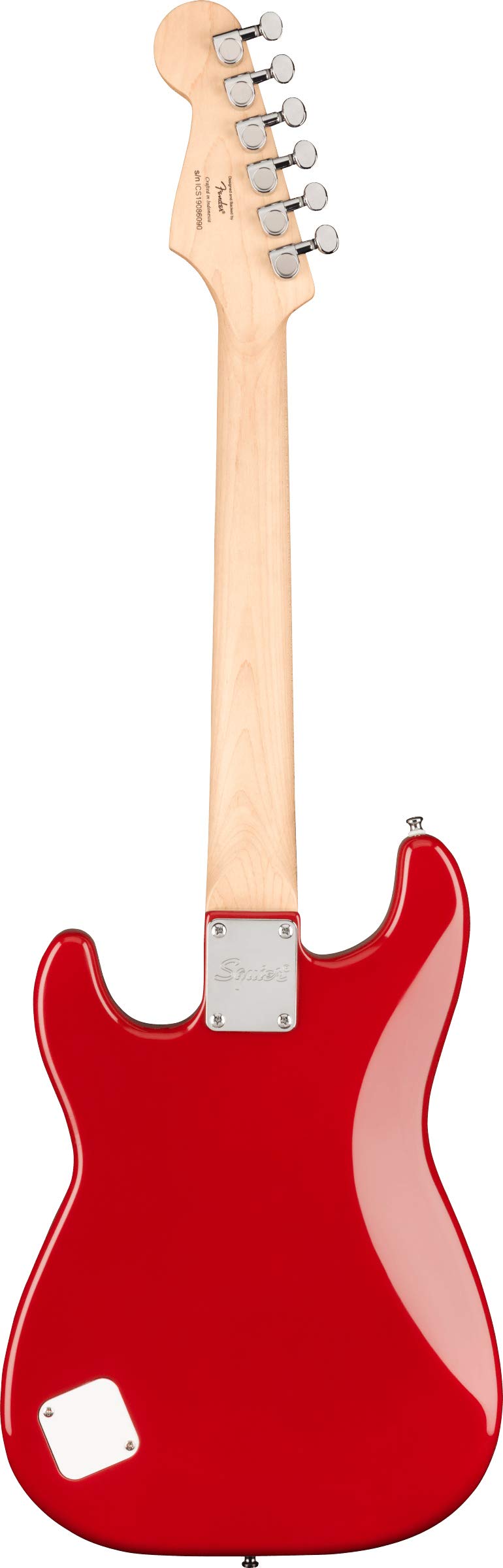 Fender Squier 3/4 Size Kids Mini Stratocaster Electric Guitar Learn-to-Play Bundle with Amp, Cable, Tuner, Strap, Picks, Fender Play Online Lessons, and Austin Bazaar Instructional DVD - Dakota Red