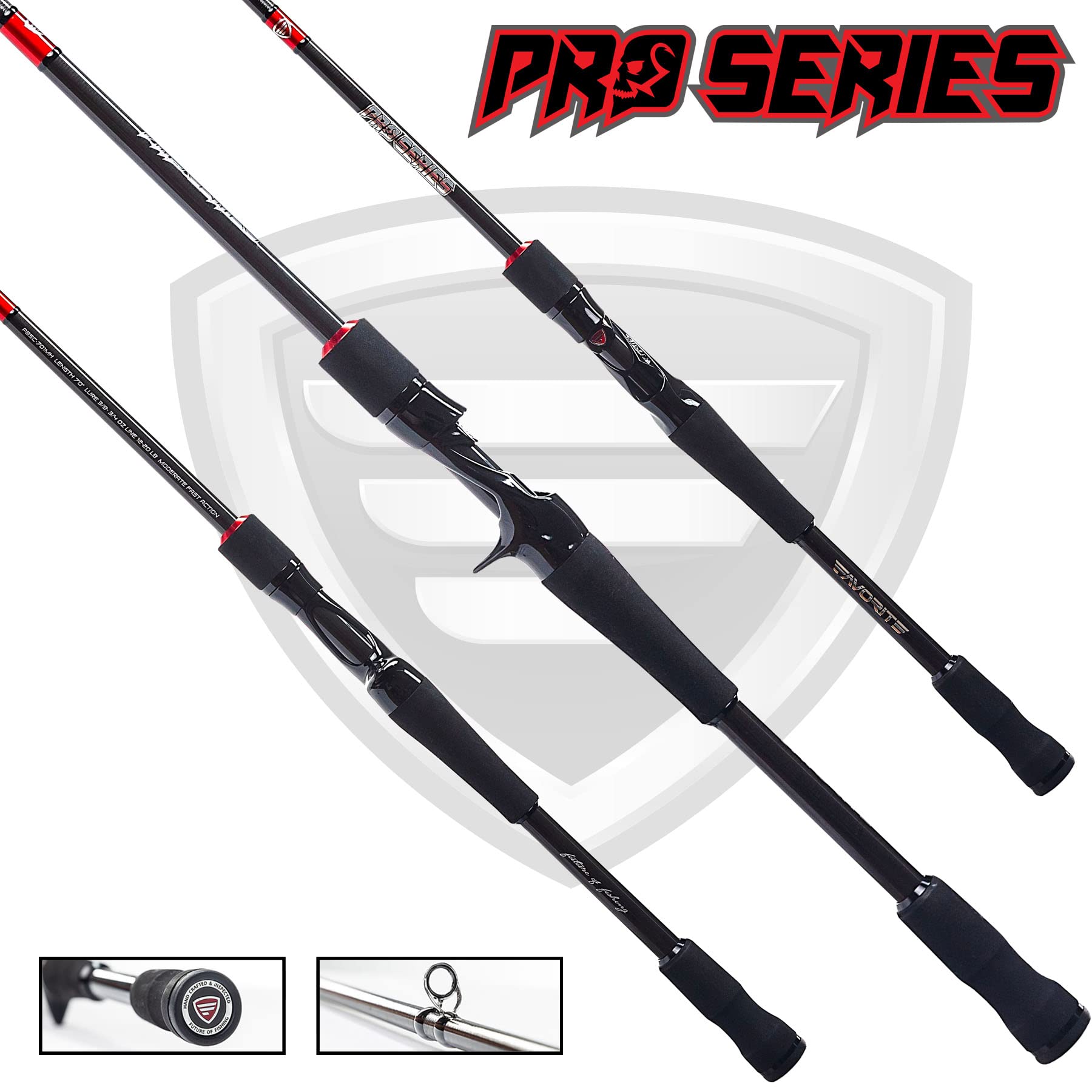 FAVORITE Pro Series Bait Casting and Spinning Fishing Rod | Light Weight Carbon Fiber Graphite Blend Fishing Rod