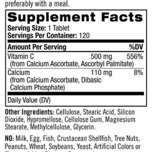 Natrol Easy-C Immune Health, Dietary Supplement, Supports Immune Health with High-Potency Antioxidant Vitamin C, Tablets, 500 mg, 120 Count