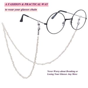 KAI Top Mask Lanyard Chain Face Mask Holder Chain Freshwater Pearl Eyeglasses Chain Sunglasses Chain for Women Girls Men