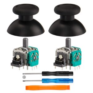 tomsin 2pcs replacement analog module 3d joystick sensor thumbsticks for switch pro controller