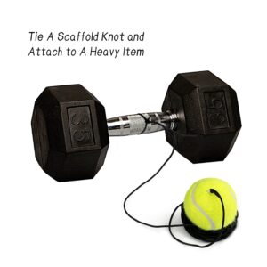 TaktZeit Tennis Balls with String Spare Balls for Tennis Trainer Tennis Balls for Rebound Baseboard Self Tennis Training Tool