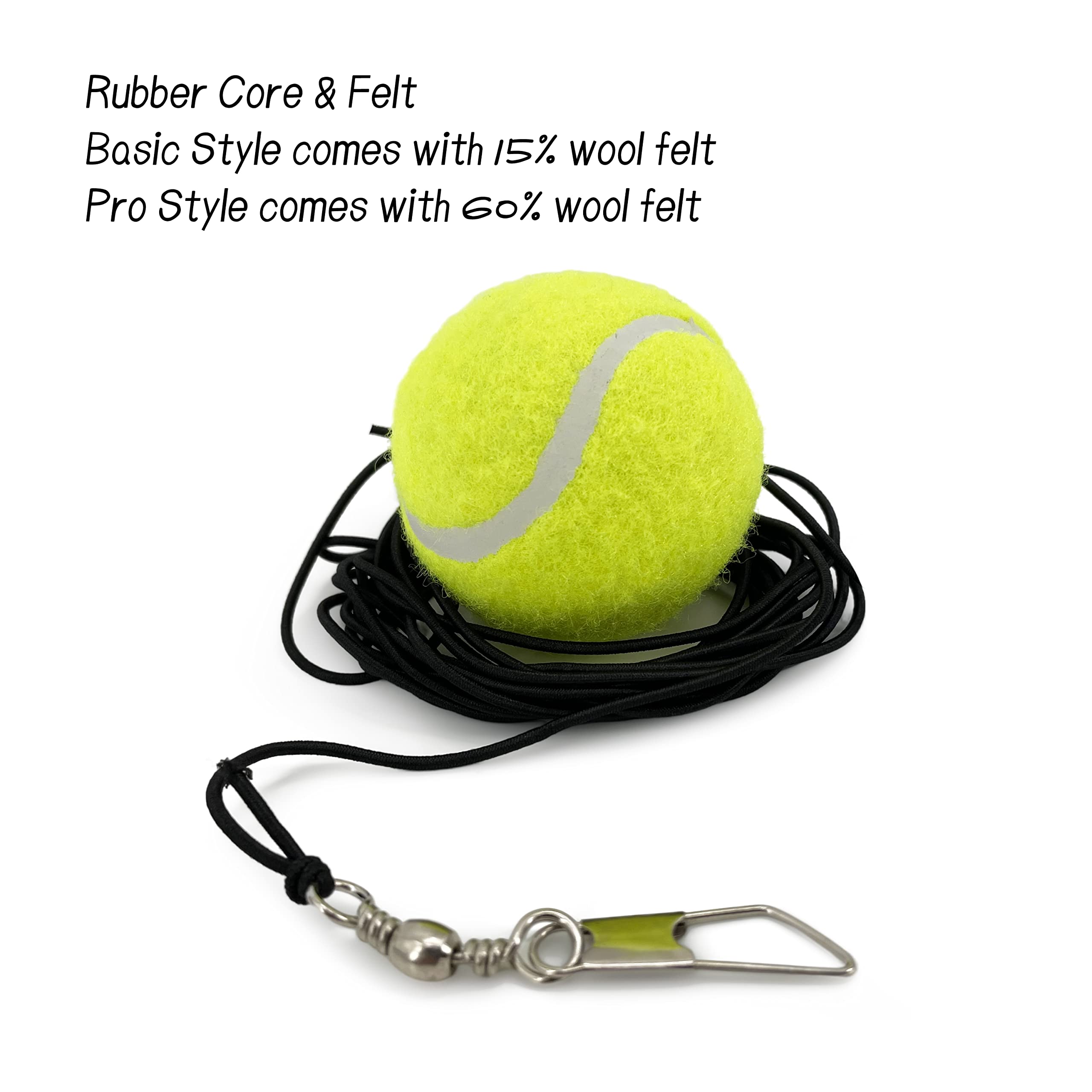 TaktZeit Tennis Balls with String Spare Balls for Tennis Trainer Tennis Balls for Rebound Baseboard Self Tennis Training Tool