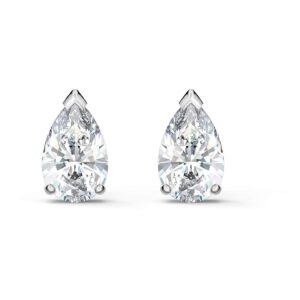 swarovski crystal attract pear solitaire stud earrings