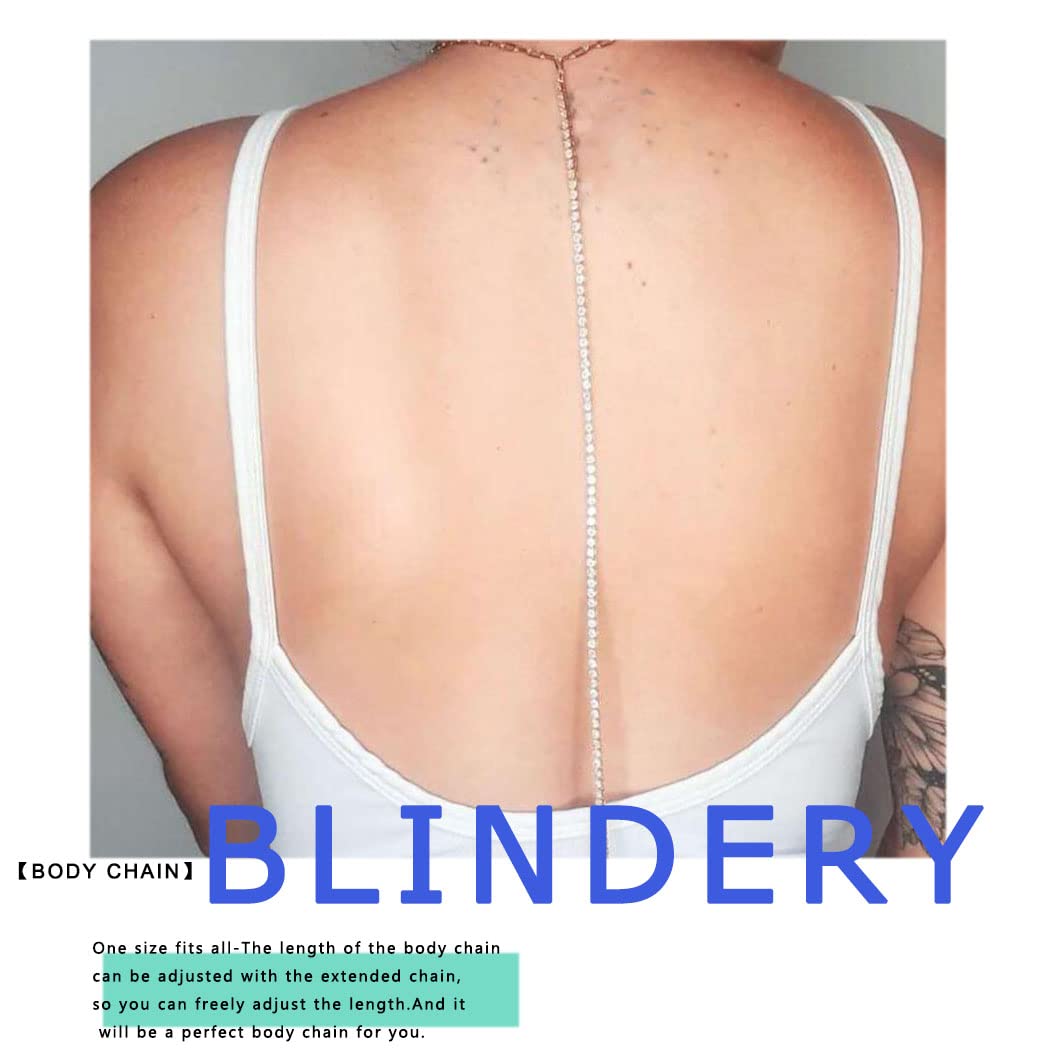 Blindery Sexy Body Chains Silver Rhinestone Belly Waist Chain Beach Body Jewelry Party Body Accessory for Women