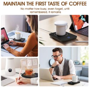 Misby Mug Warmer, Coffee Cup Warmer with Auto Shut Off, Gravity-Induction Coffee Warmer for Desk Use, Coffee Mug Warmer for Coffee Lovers Gift Keep Beverages Coffee Warmer (Black)