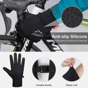 anqier Winter Gloves, Windproof Warm Touchscreen Gloves Men Women for Cycling Running Outdoor Activities