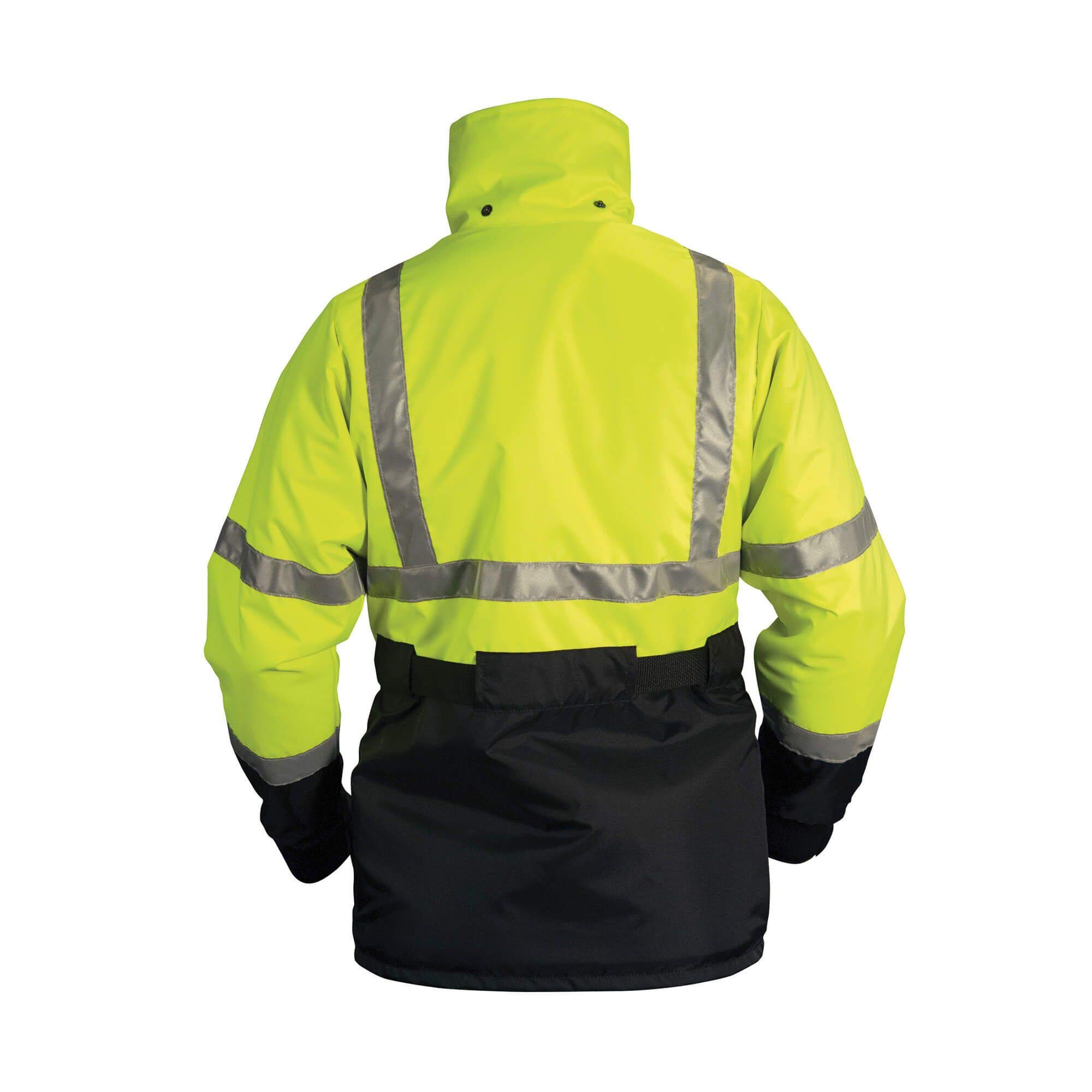 MUSTANG SURVIVAL - High Visibility Floatation Coat (Fluorescent Green-M) - USCG Approved, Flotation and hypothermia Protection, 62 sq in of Solas, Neoprene Wrist Seals