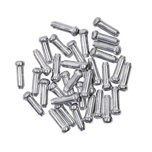 bike cable end caps, alloy crimps, brake cable end tips for road mountain bicycle, silver, pack of 100