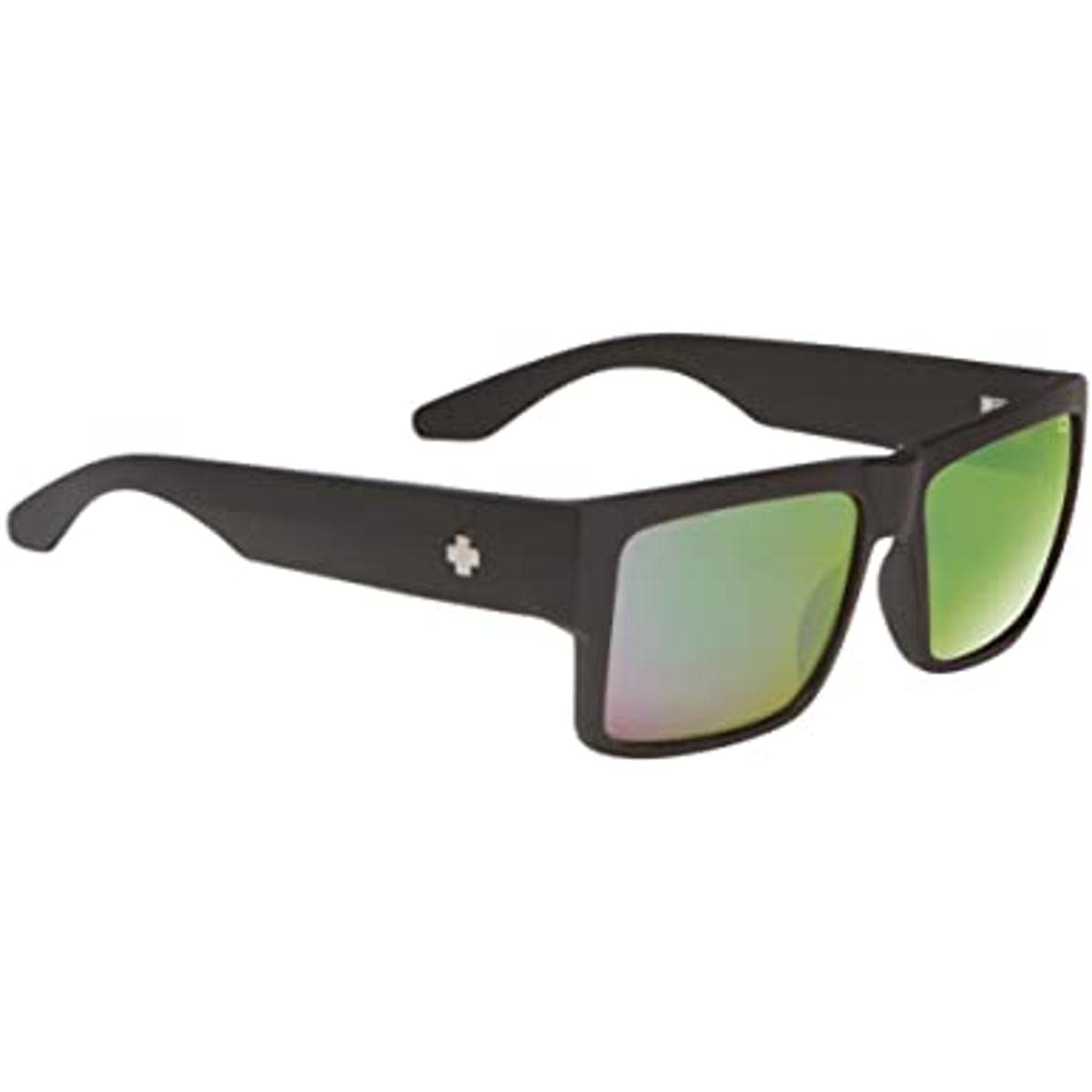 SPY Optic Cyrus Stealth, Square Sunglasses, Color and Contrast Enhancing Lenses, Stealth Camo - Happy Gray Green with Black Spectra Mirror Lenses