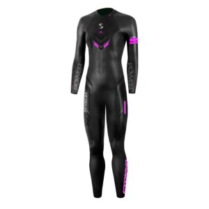 Synergy Triathlon Wetsuit Women’s Endorphin Full Sleeve (Black/Pink, P3)