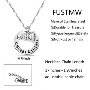 FUSTMW Cheerleading Necklace Cheerleader Gifts Cheer Megaphone Charm Necklace Gifts Cheerleading Jewelry Cheer Team Coach Gifts (silver)