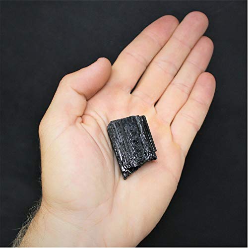 Wixine 2Pcs 1 Selenite Tower & 1 Extra Grade Black Tourmaline Home Protection Kit Reiki