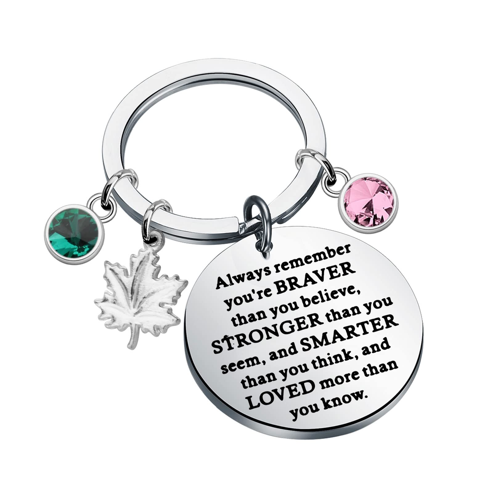 WSNANG Sorority Gift Pink and Green Leaf Graduation Gifts (silver)