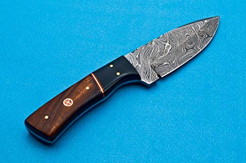 EEAABBR Coustom Handmade Forged Damascus Steel Hunting Knife 100% Handmade Damascus Steel Handle Walnut Wood with Leather Sheath 894