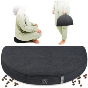 mindful & modern travel meditation cushion | outdoor floor cushions for adults | stylish outdoor decor | great with yoga bolster for restorative yoga | yoga accessories for women | washable cover