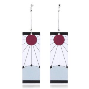 tanjiro earrings hanafuda tanjiro cosplay earrings anime jewelry accessories