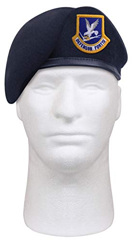 Rothco Inspection Ready Beret with USAF Flash - Midnight Navy Blue, Size 7 3/8