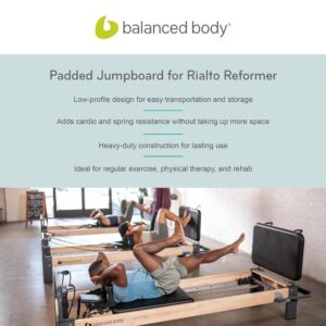 Balanced Body Rialto Padded Jumpboard, Pilates Reformer Accessory, Home and Studio Pilates Equipment, Workout Equipment for Pilates Reformer, Home Gym or Studio Exercise Equipment