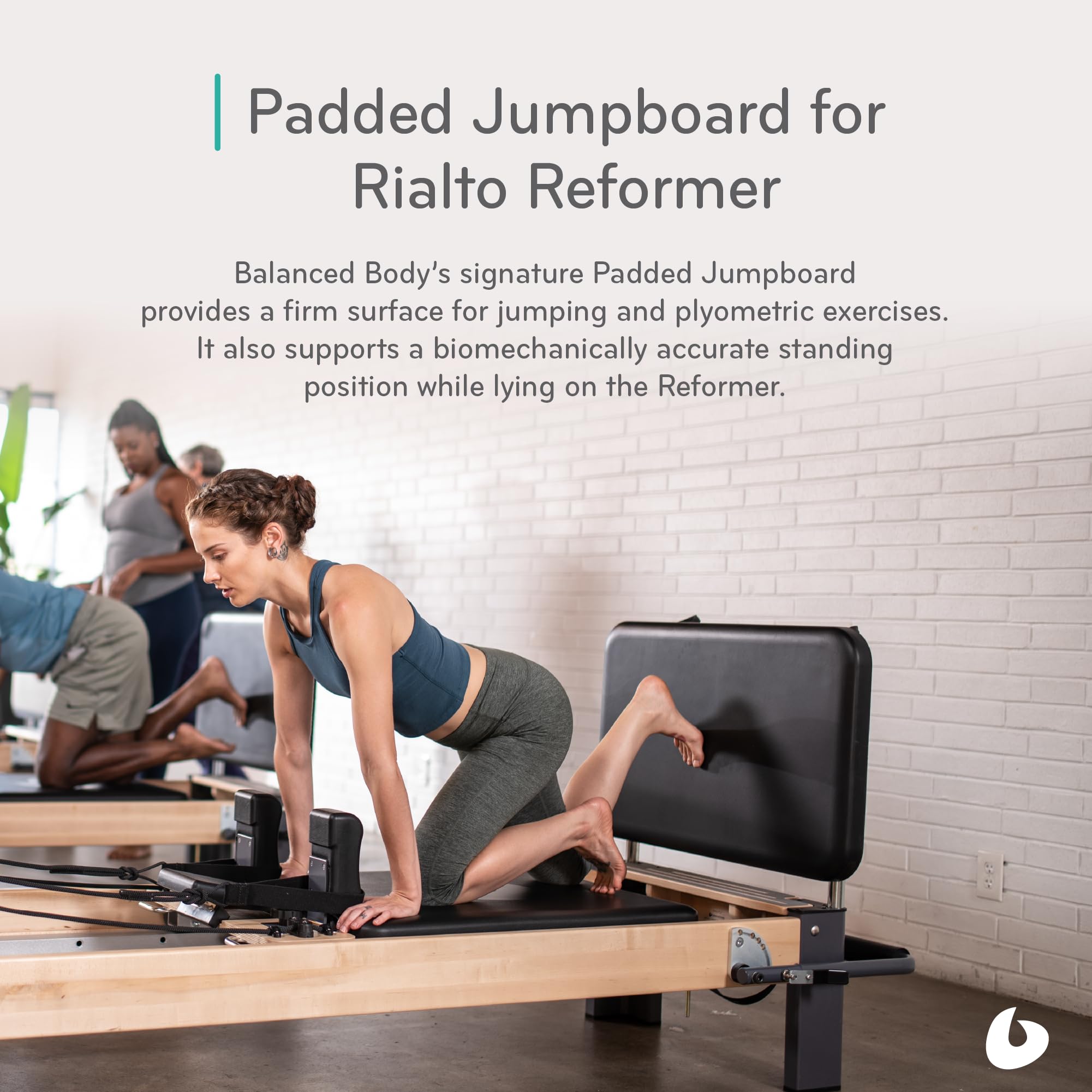 Balanced Body Rialto Padded Jumpboard, Pilates Reformer Accessory, Home and Studio Pilates Equipment, Workout Equipment for Pilates Reformer, Home Gym or Studio Exercise Equipment