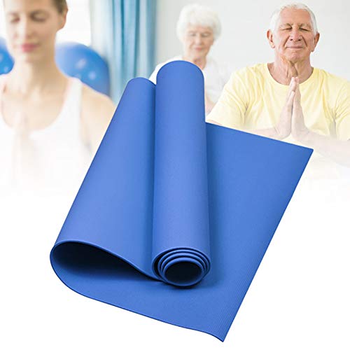 Yoga Mat, 4mm Thick Eco Friendly Non-Slip Fitness Pad, EVA Exercise Pad for Exercise Gym Pilates Glute Bridge, Lightweight Cushioned Fitness Mat Workout Mat Floor Training Exercise Mat - 173x 60cm