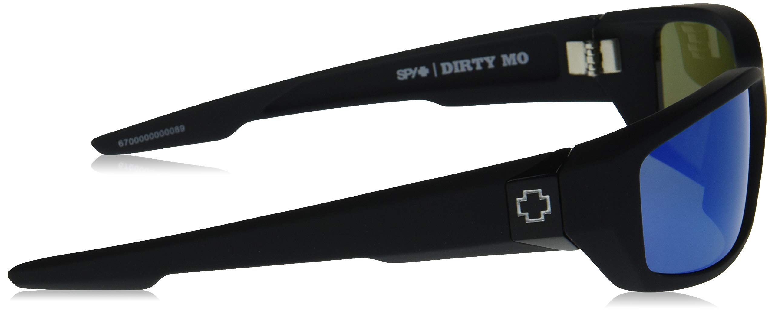 SPY Dirty Mo Matte Blk Happy Drk Gry Grn Polar w/Drk Blue Mirror