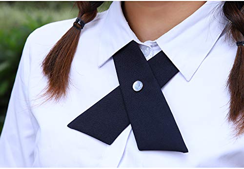 AUSKY Criss-Cross Bow Tie for Girl Uniform Adjustable Neck tie for Men Women