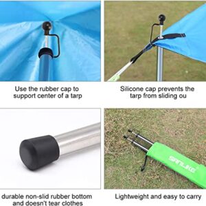 Tarp Poles Adjustable Heavy Duty 90 in Camping Tent Poles for Tarp Portable Telescoping Tent Poles for Awnings Canopy Rain Fly Shelter Set of 2