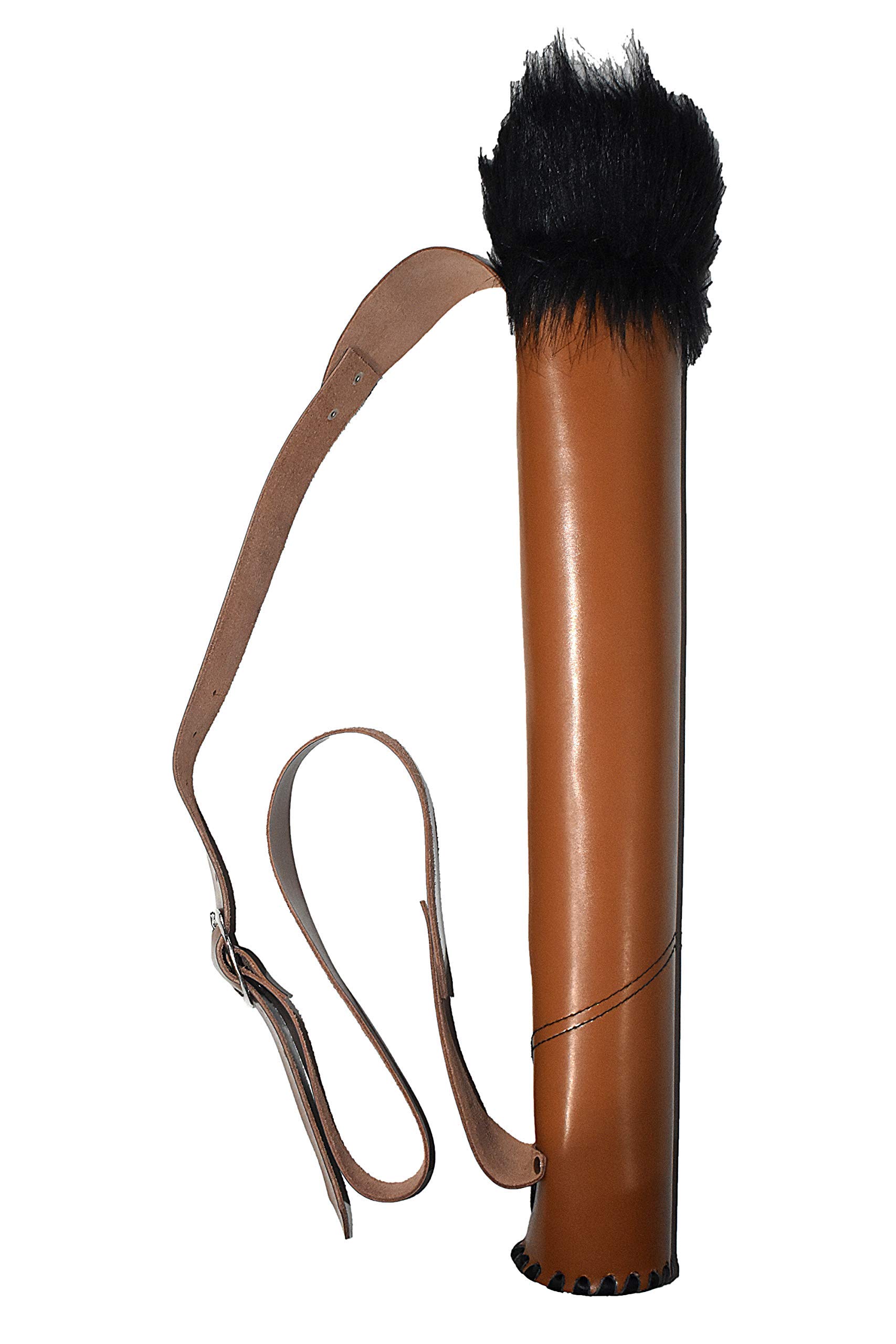 UNIVERSE ARCHERY Back Arrow Quiver | Genuine Cowhide Leather Arrow Holder | Traditional Handmade Quiver for Hunting & Archery Sports | Lightweight & Comfortable