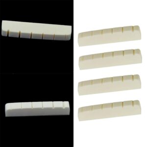 4pcs 43mm Beige Buffalo Bone Nut For Les Paul SG ES Electric Guitar