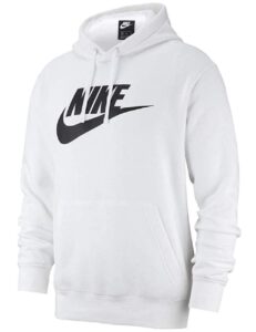 nike men's sportswear club fleece hoodie white xl