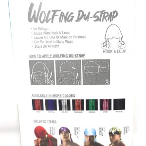 King J Wolfing Du-Strap #2030 No Strings-Snaps Stringless durag compressing cap (Black/Black)