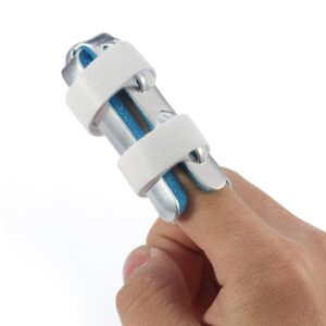 Finger Splint, Injury Pain Bending Deformation Correction Aluminium Finger Hand Splint for Trigger Mallet Broken Arthritis Fingers Protector(L)