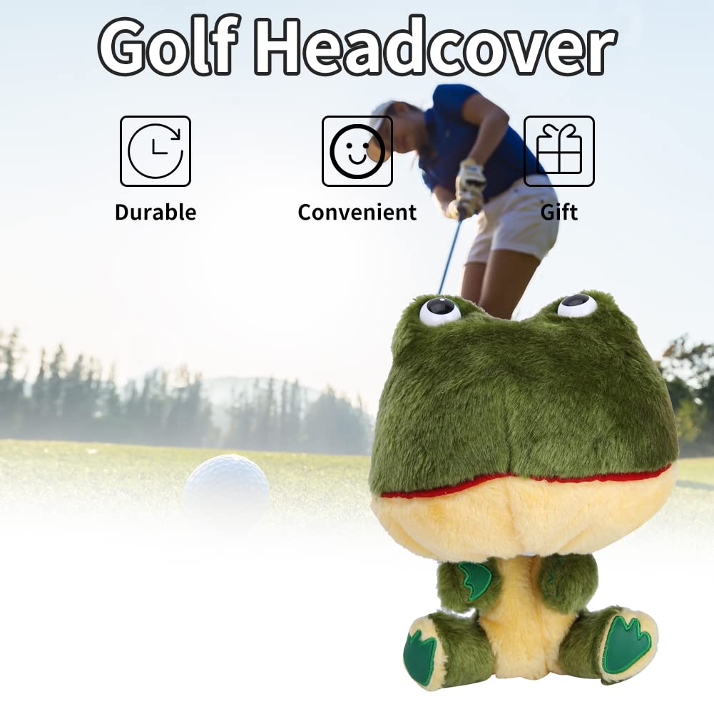 Plush Golf Head Covers Club Protective Driver Headcover Frog Shape