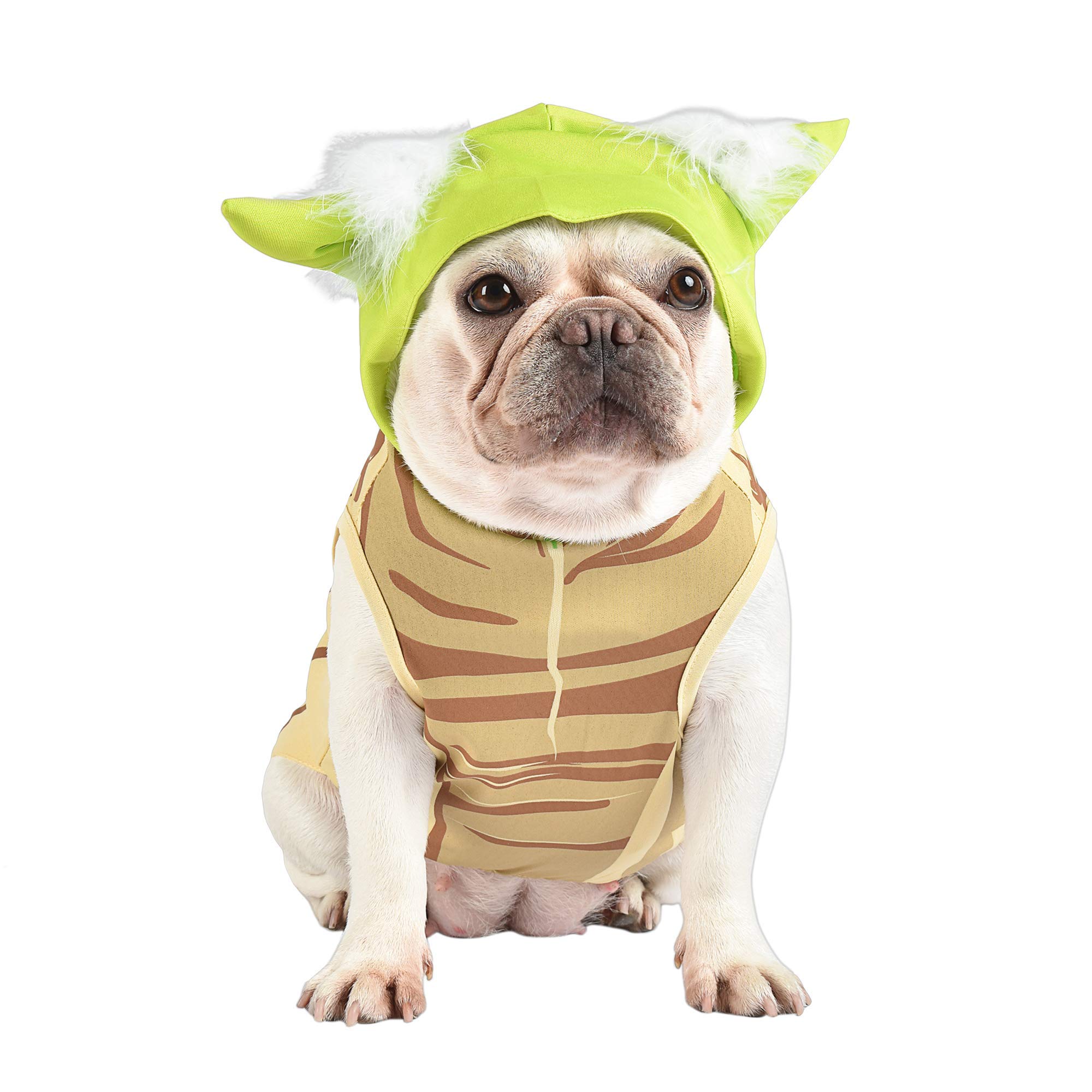 Star Wars for Pets Yoda Costume for Dogs, Small (S) | Hooded and Comfortable Green Yoda Dog Costumes for All Dogs | Dog Halloween Dog Costume for Small Dogs | See Sizing Chart for More Info