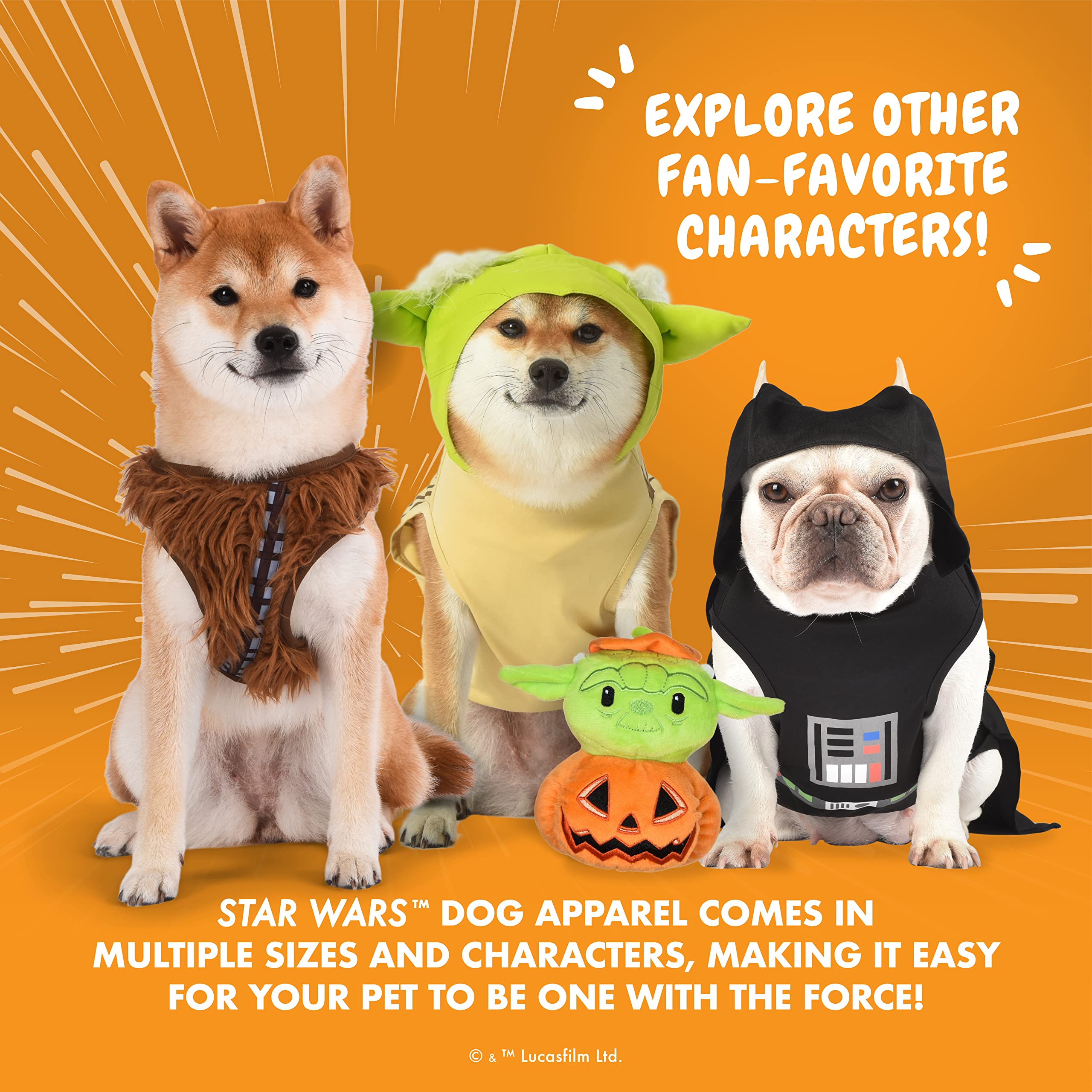 Star Wars for Pets Yoda Costume for Dogs, Small (S) | Hooded and Comfortable Green Yoda Dog Costumes for All Dogs | Dog Halloween Dog Costume for Small Dogs | See Sizing Chart for More Info