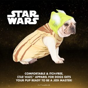 Star Wars for Pets Yoda Costume for Dogs, Small (S) | Hooded and Comfortable Green Yoda Dog Costumes for All Dogs | Dog Halloween Dog Costume for Small Dogs | See Sizing Chart for More Info