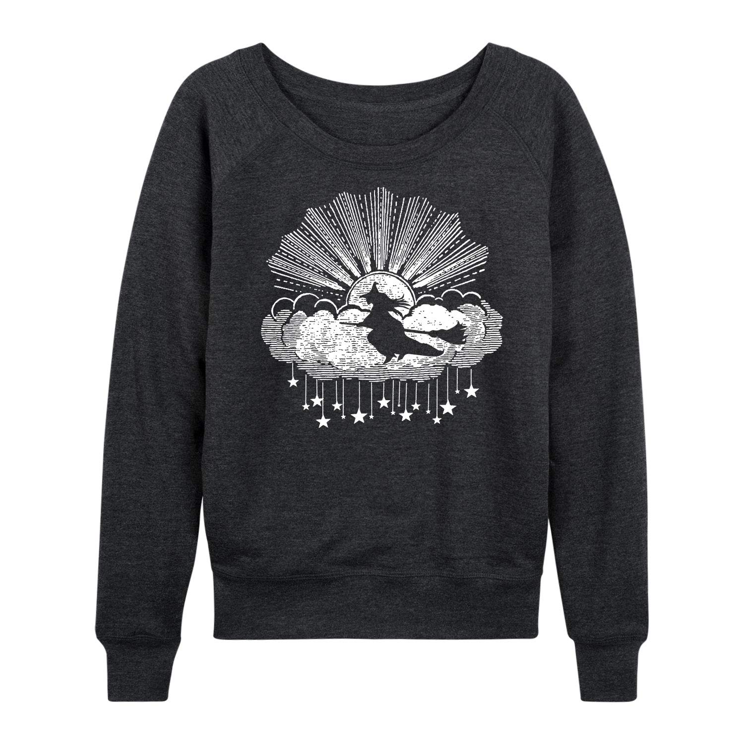 Instant Message - Celestial Witch - Women's French Terry Pullover - Size 4X Heather Charcoal